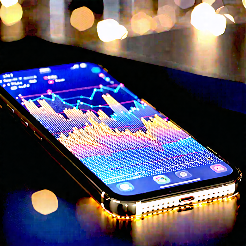 Smartphone With Data Visualization With Cell Phone