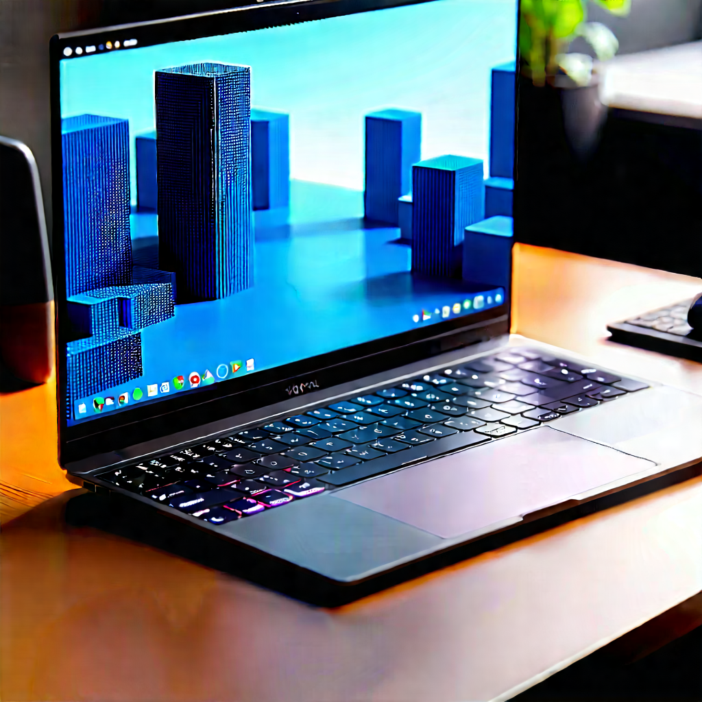 Laptop with streaming content