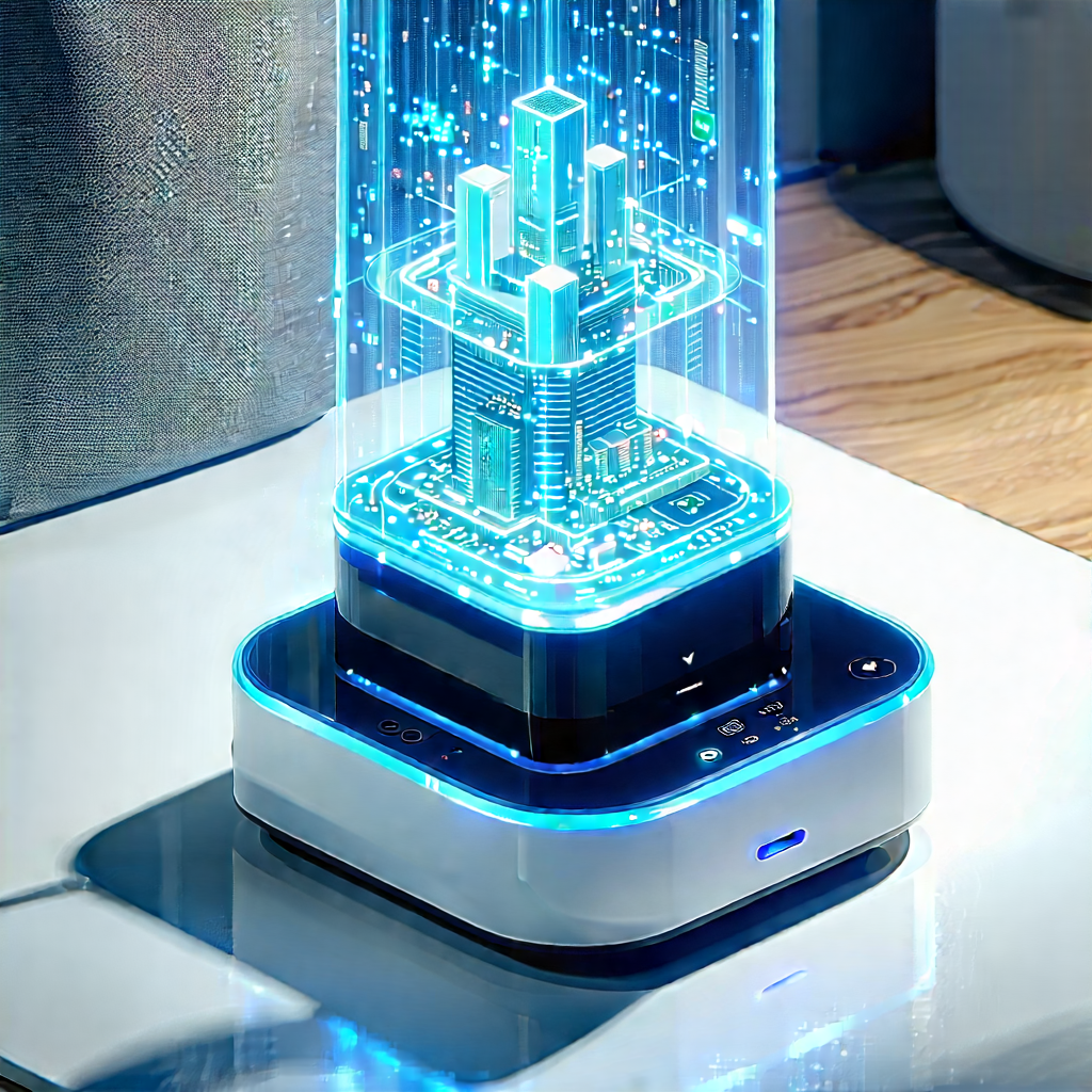 Smart home device with holographic display