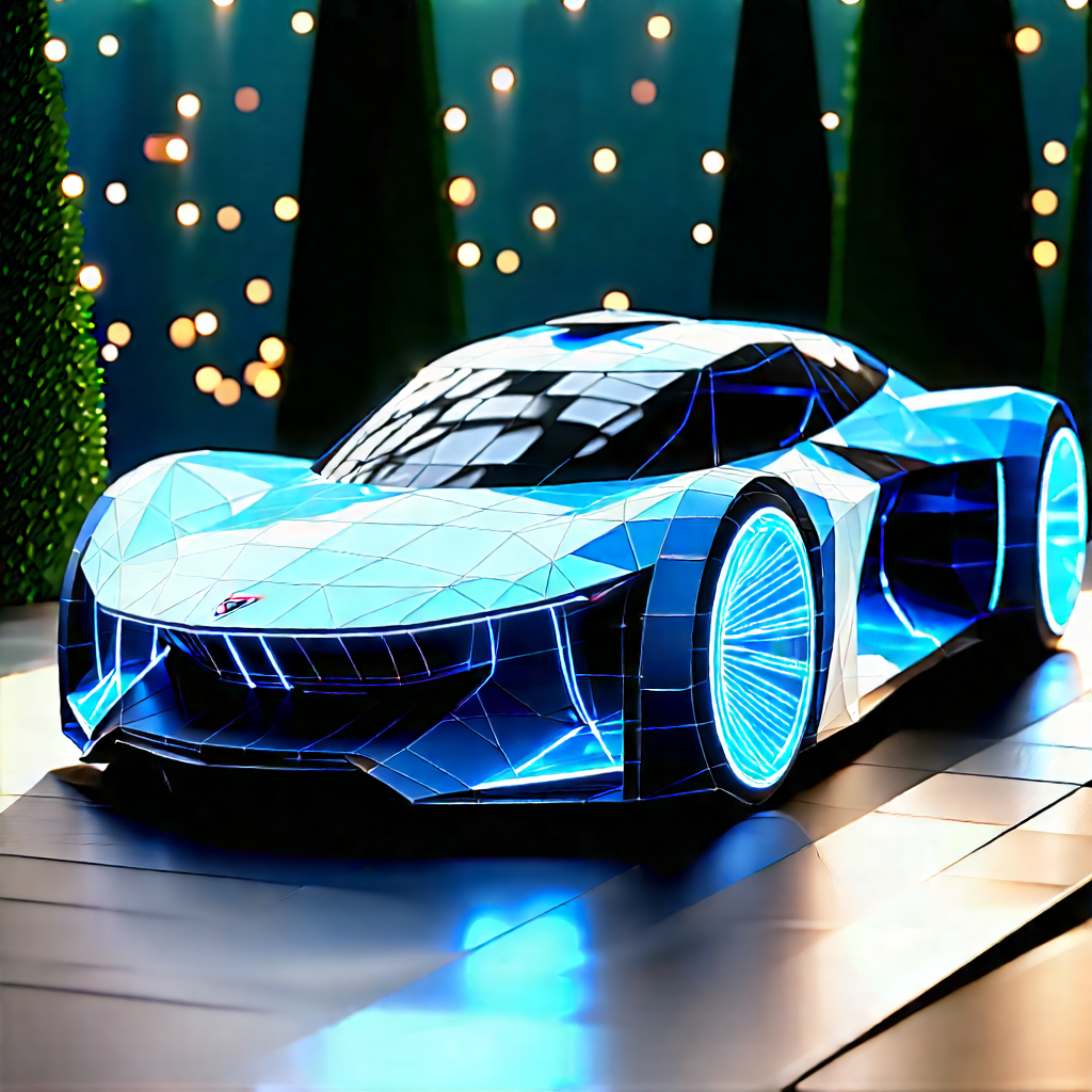 Innovative Electric Vehicle Design With Futuristic Blue