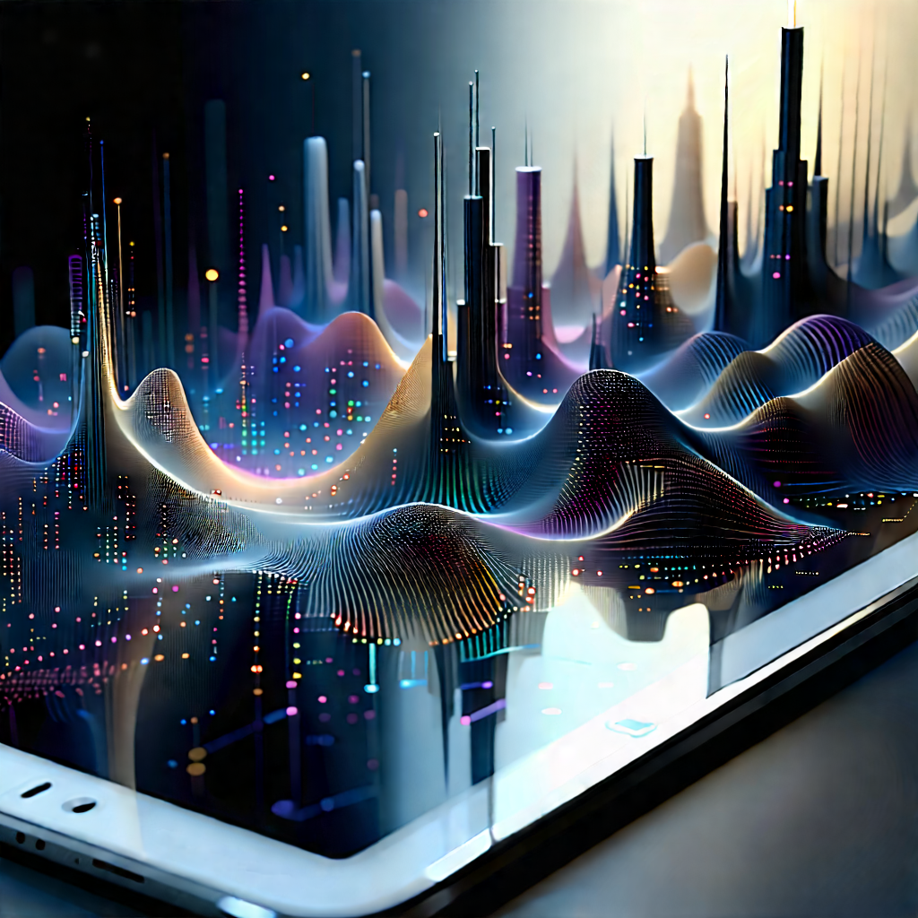 Tablet With Data Visualization With Cell Phone