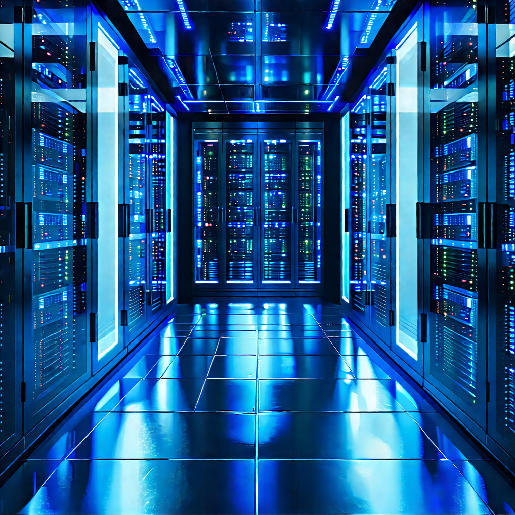 (futuristic:1.12) server room