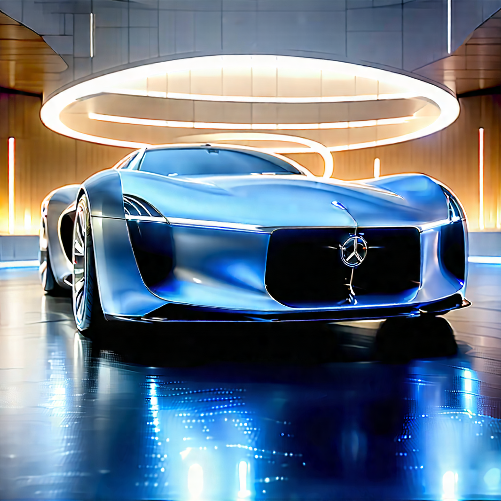 Automotive Technology In Research Center With Blue Sports