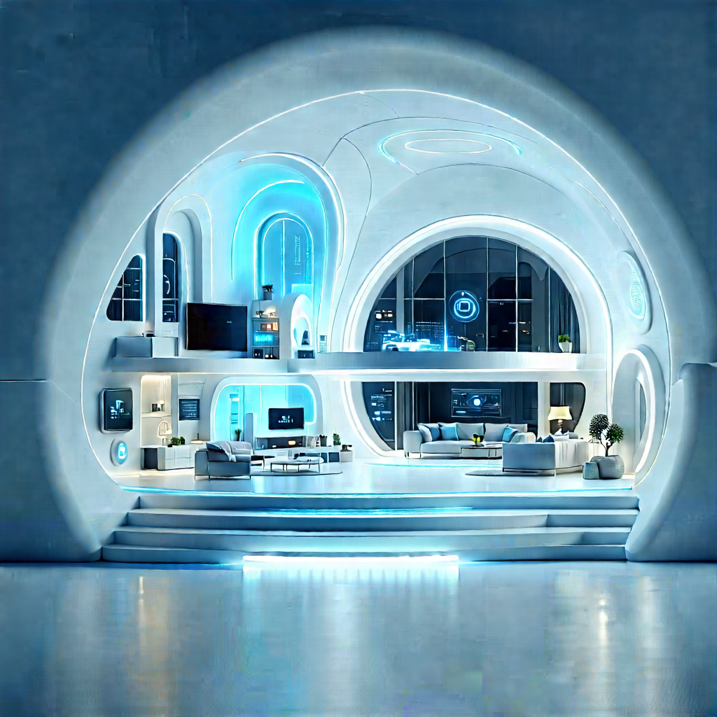 Futuristic Smart Home With Futuristic Living