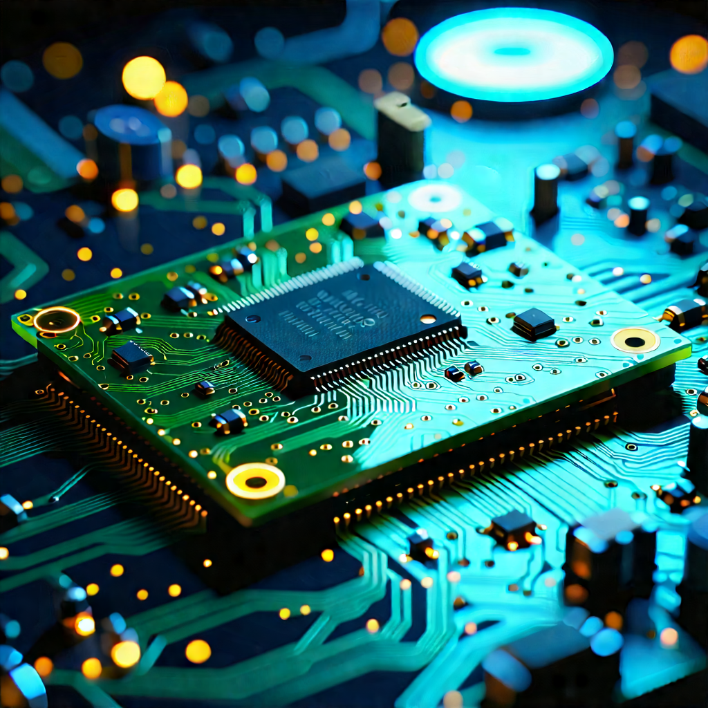 Close-up of electronic circuit