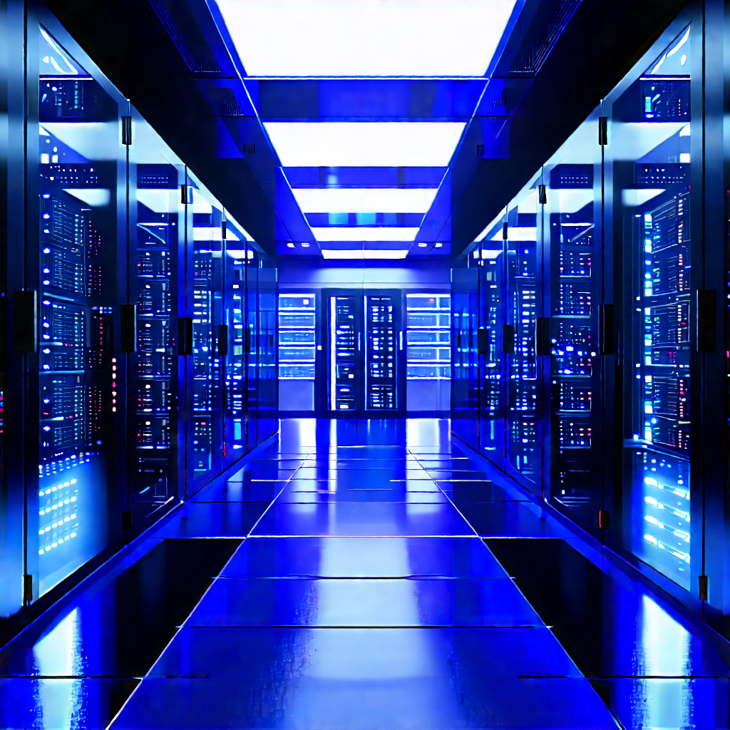 (futuristic:1.31) server room