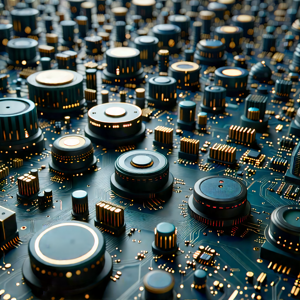 Close-up Of Sensor Array With Close-up Computer