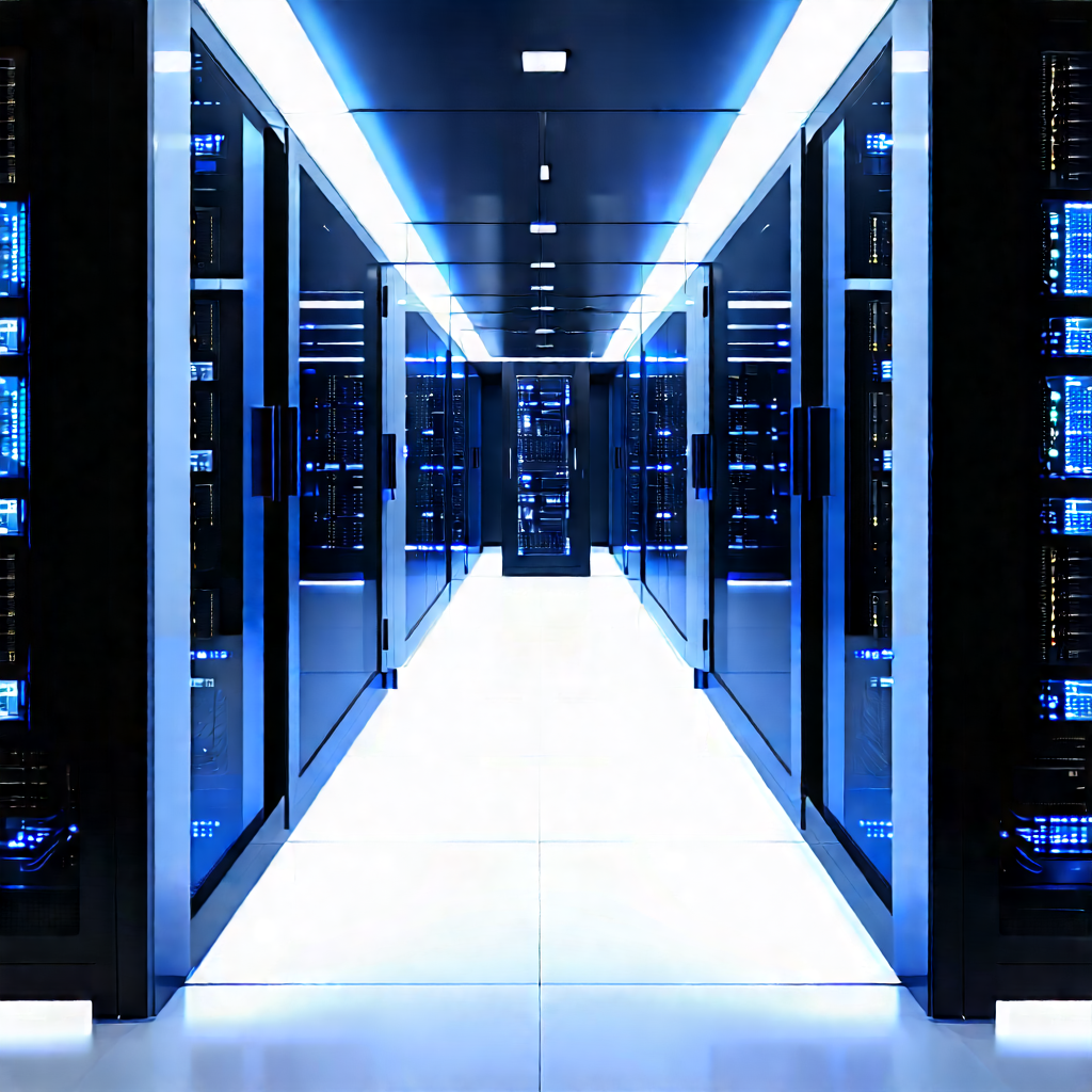 (futuristic:1.29) Server Room With Image, There