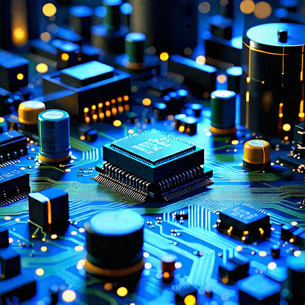 Close-up of electronic circuit