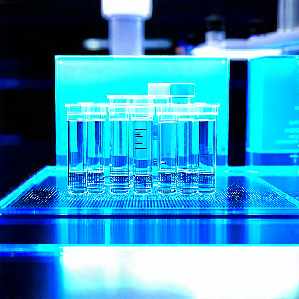 Healthcare Technology In Research Center With Blue Table