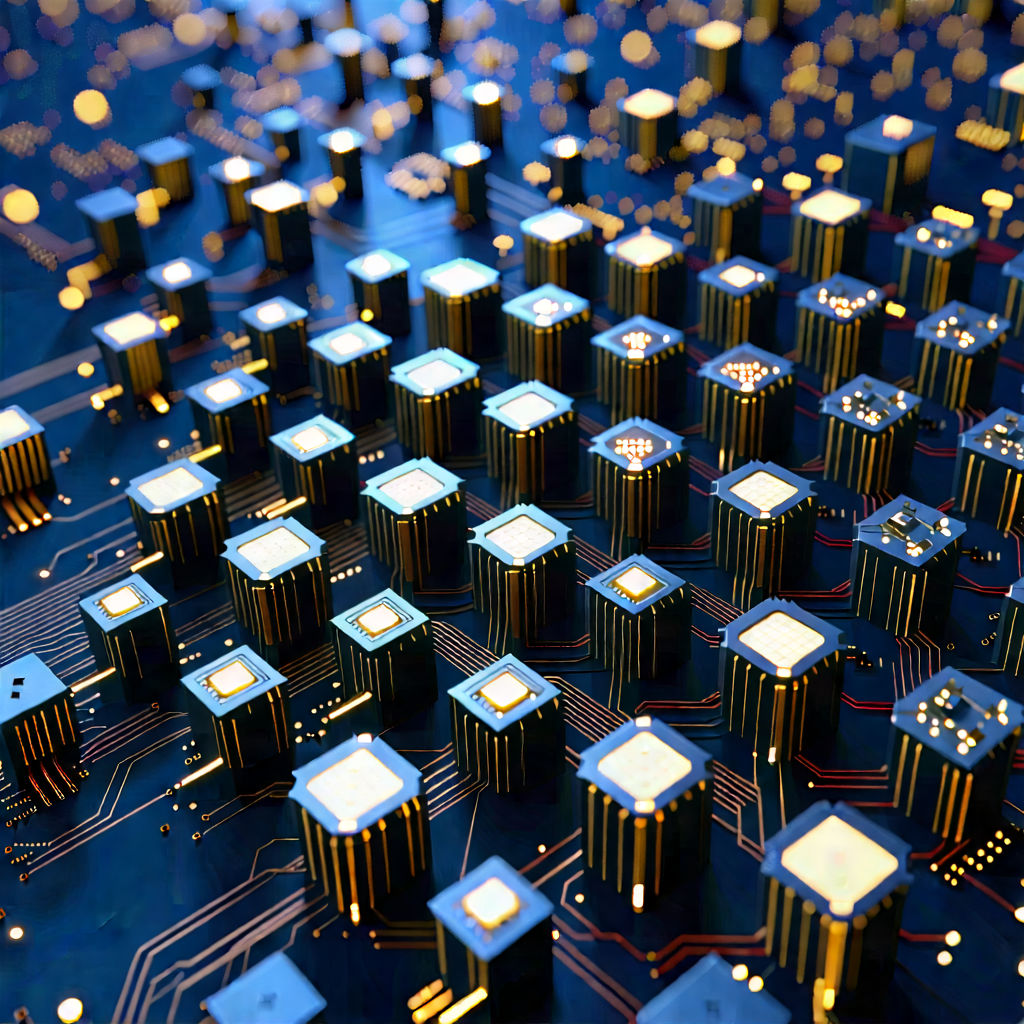 Close-up of sensor array