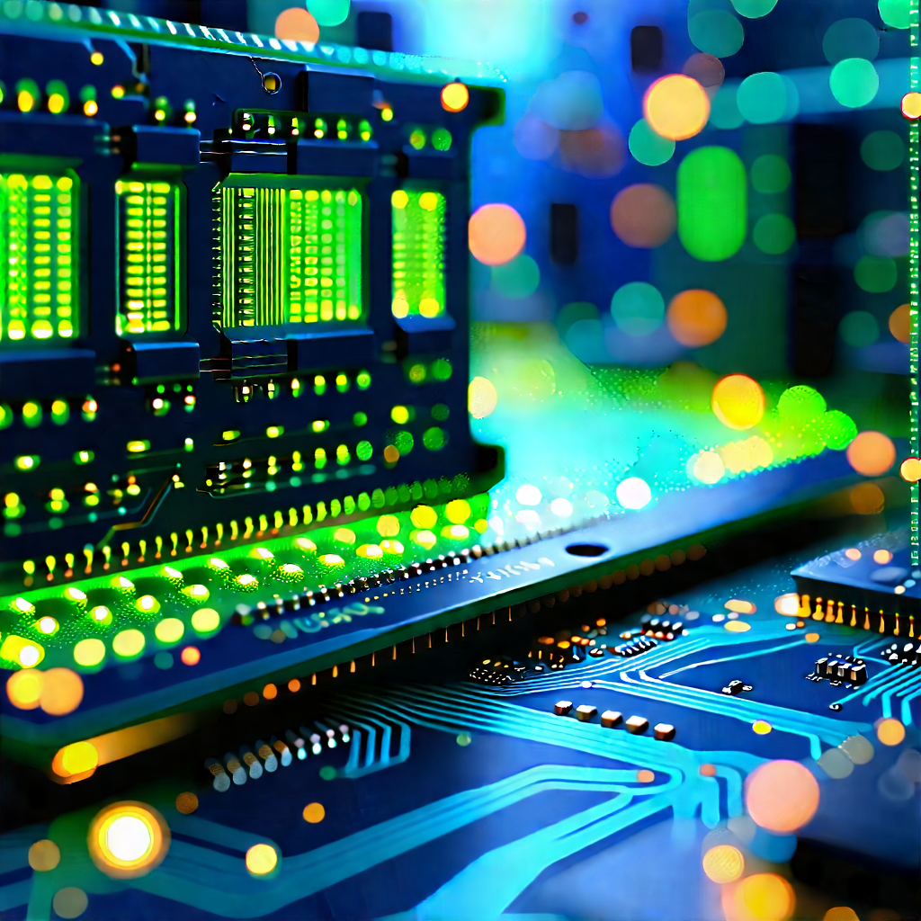 Close-up Of Memory Module With Close-up Computer