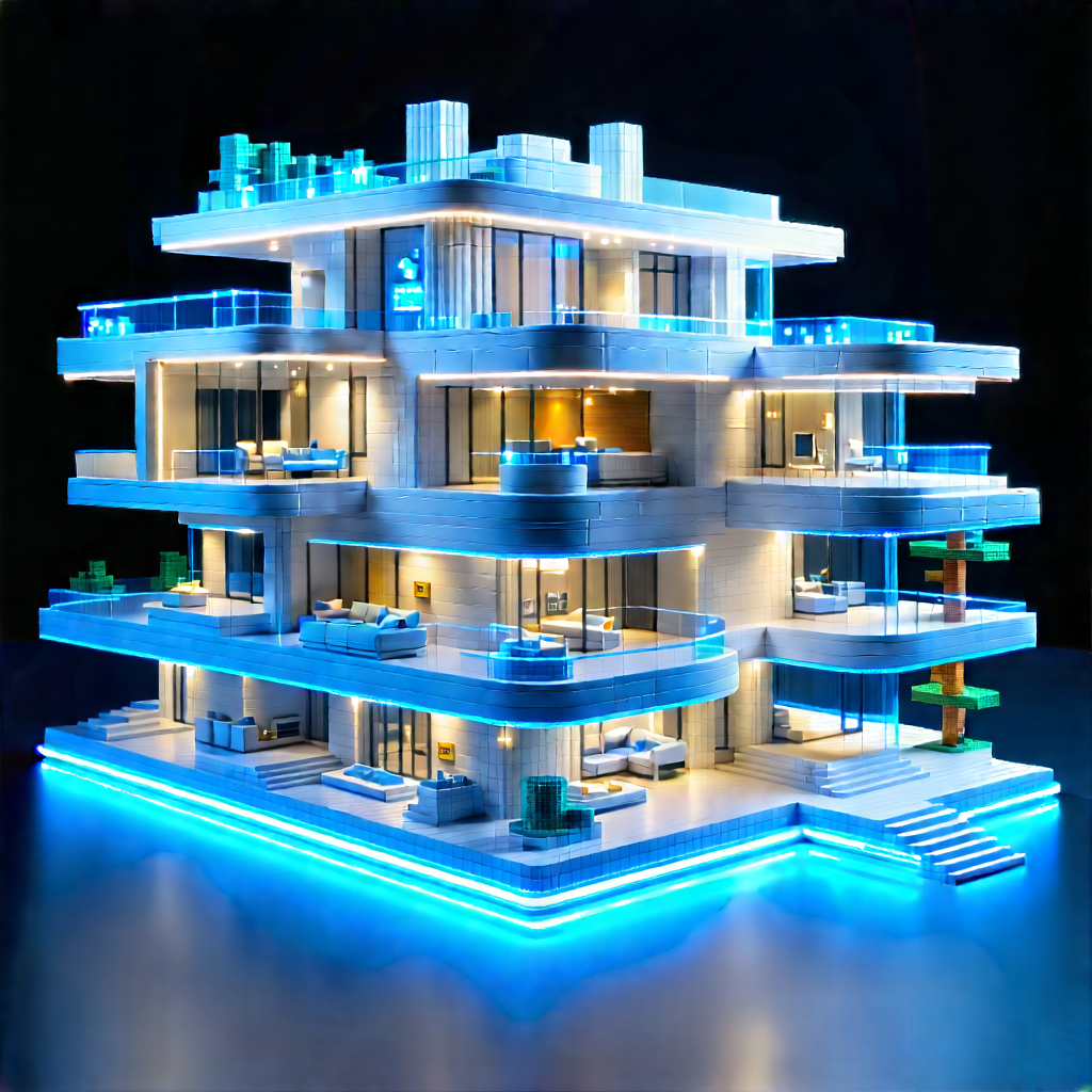 (futuristic:1.3) smart home