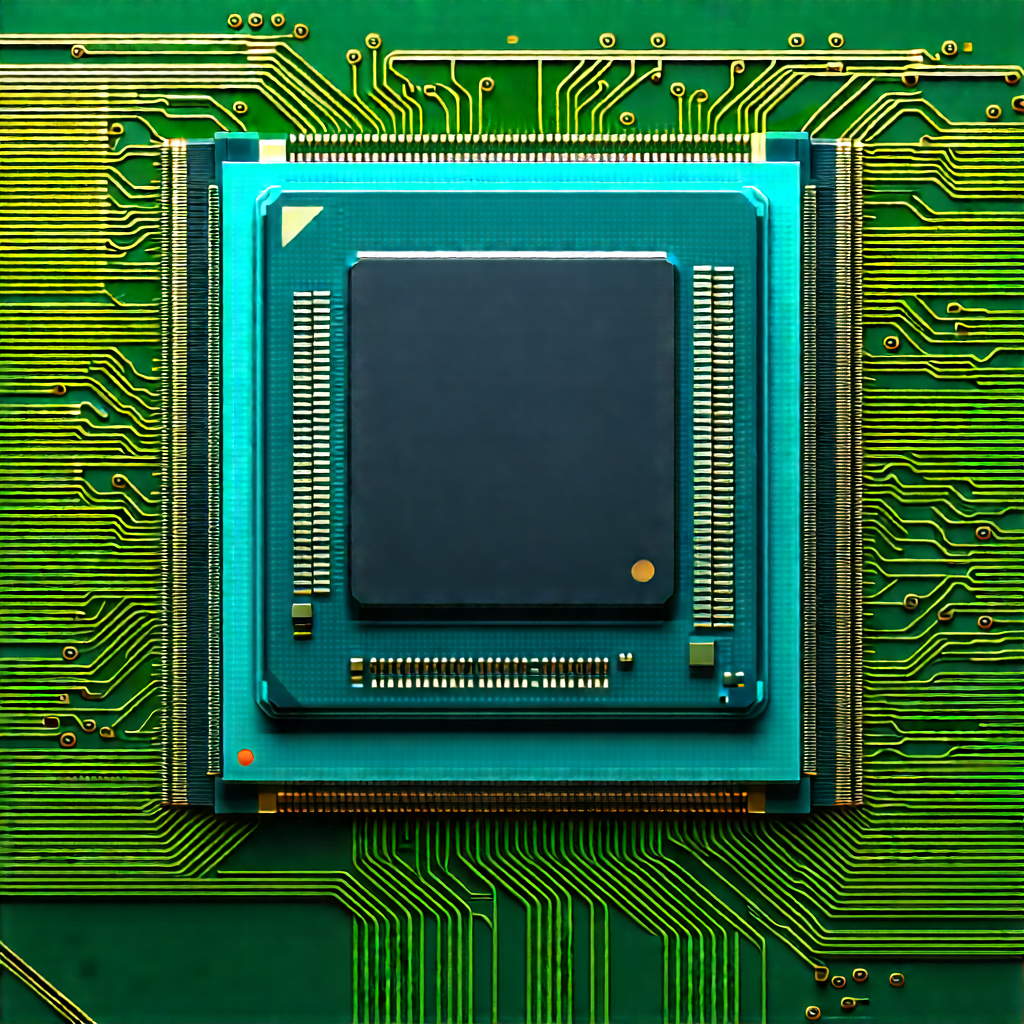 Close-up of microprocessor