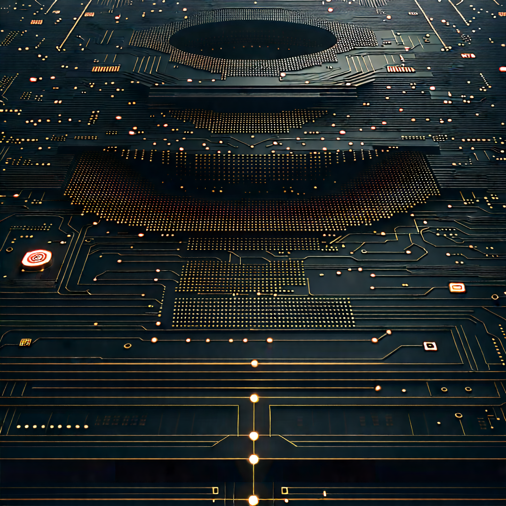 Close-up Of Sensor Array With Computer Circuit