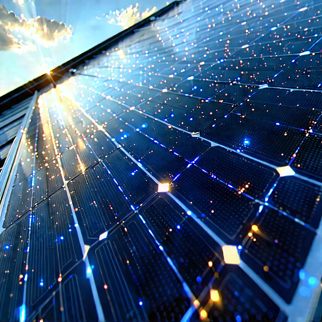 Solar Panel With Holographic Projection With Solar Panel