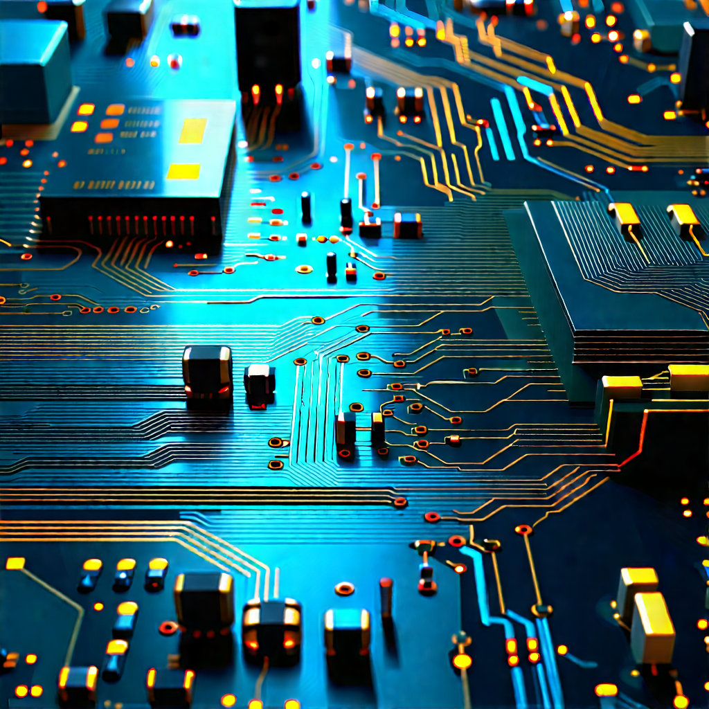 Close-up of electronic circuit