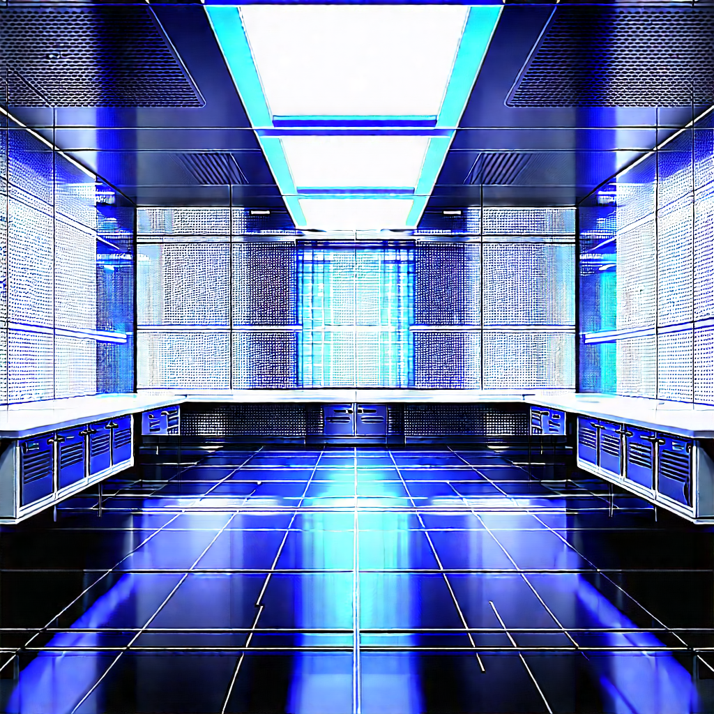 Futuristic research laboratory