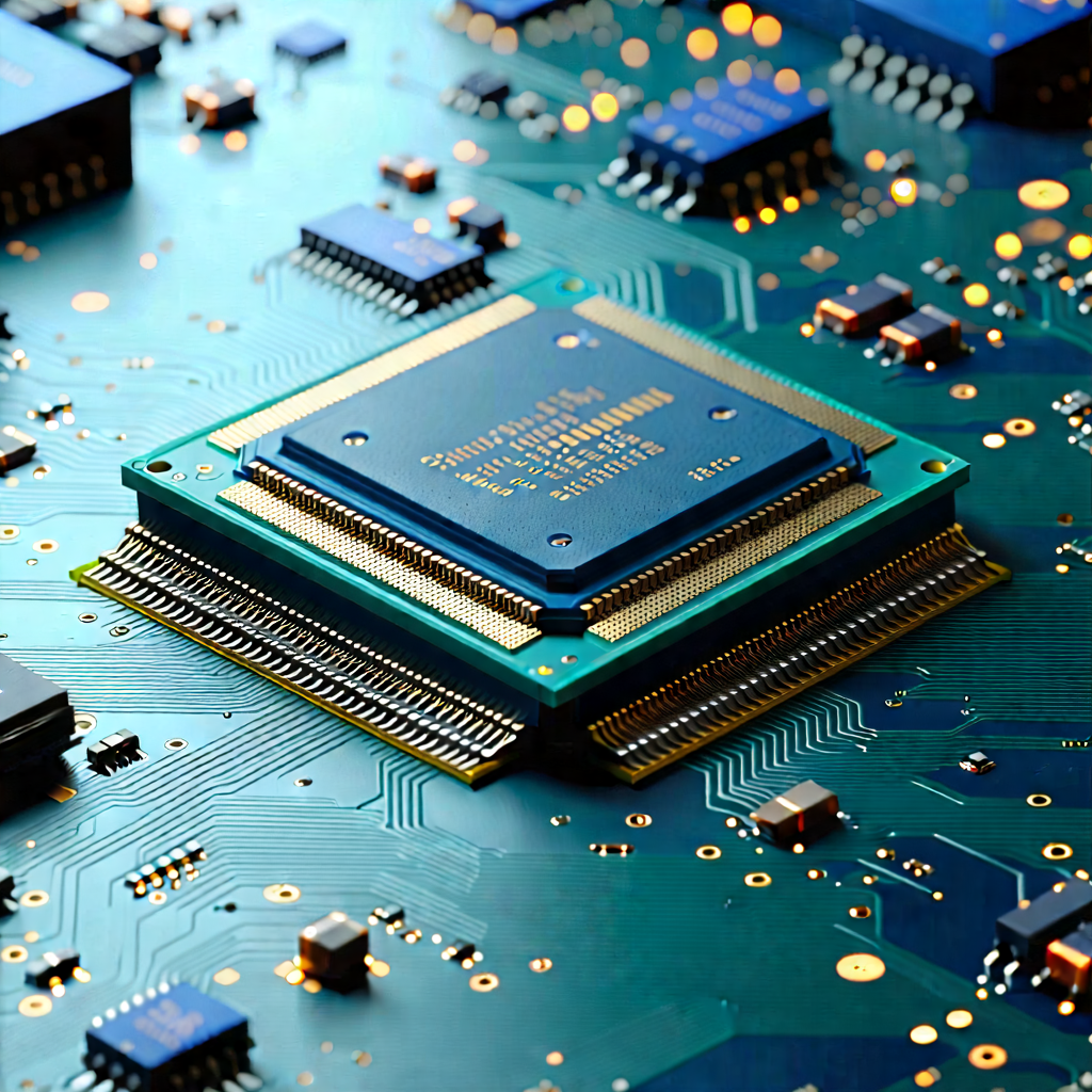 Close-up of microprocessor