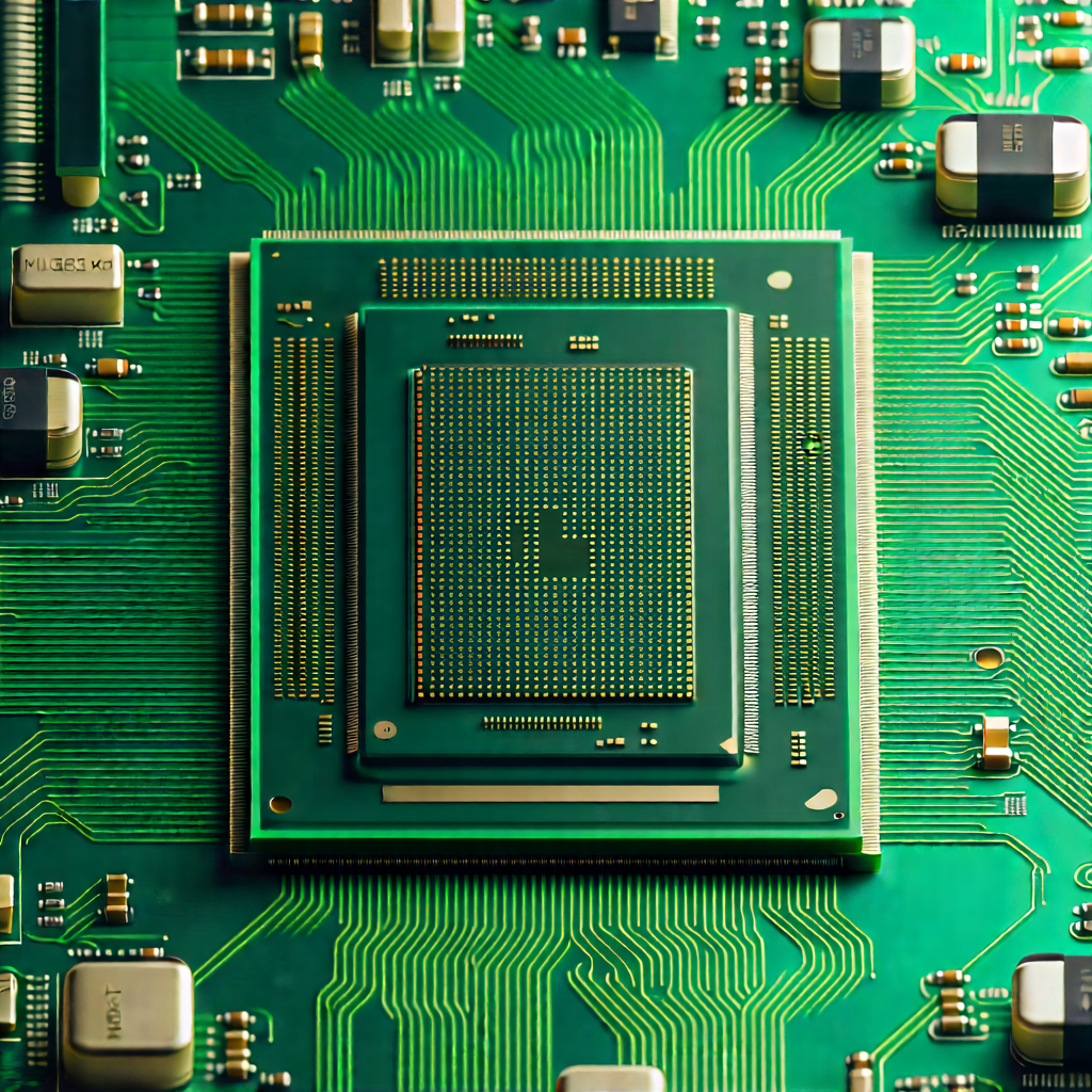 Close-up of microprocessor