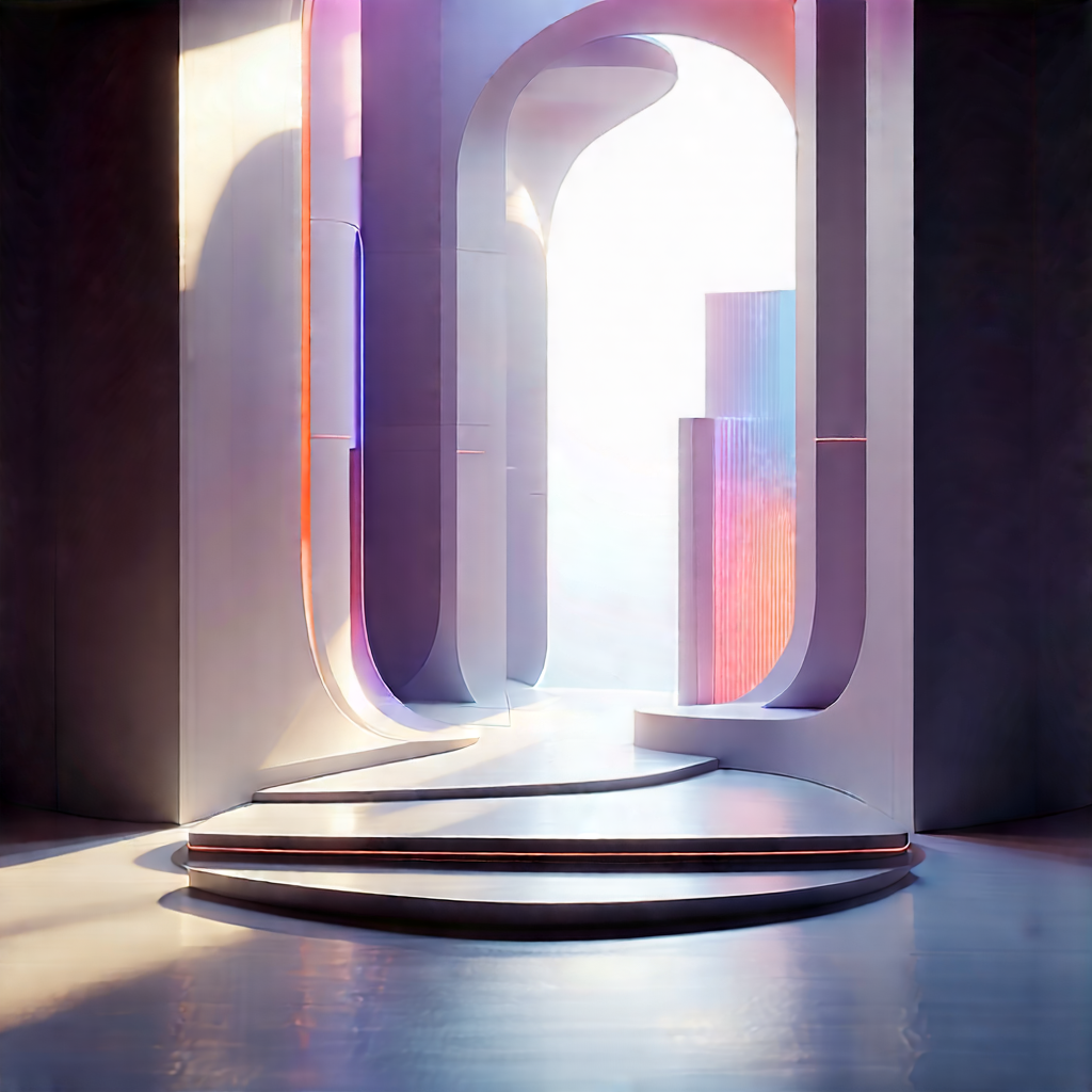 Futuristic Innovation Hub With Large, Open,