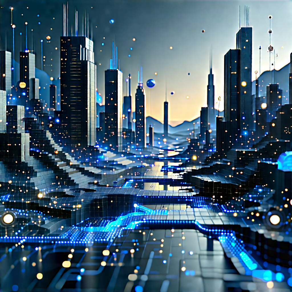 Big Data Visualization With Futuristic Cityscape