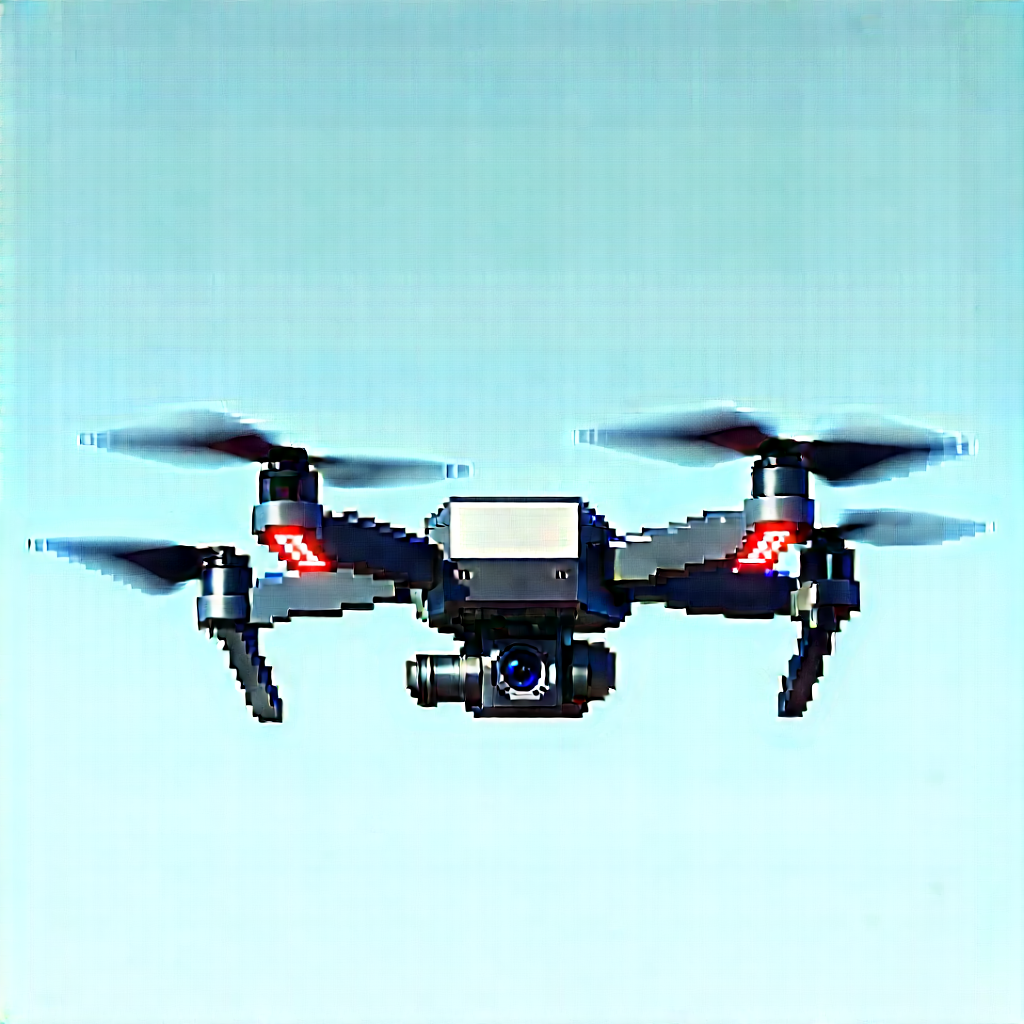 Drone With User Interface With Black Drone