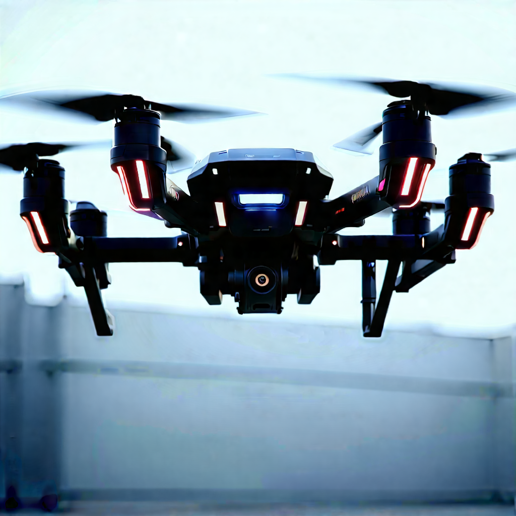 Drone With Streaming Content With Black Drone