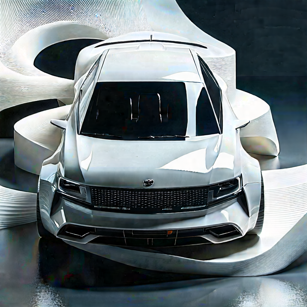 Automotive Technology In Design Studio With White Black