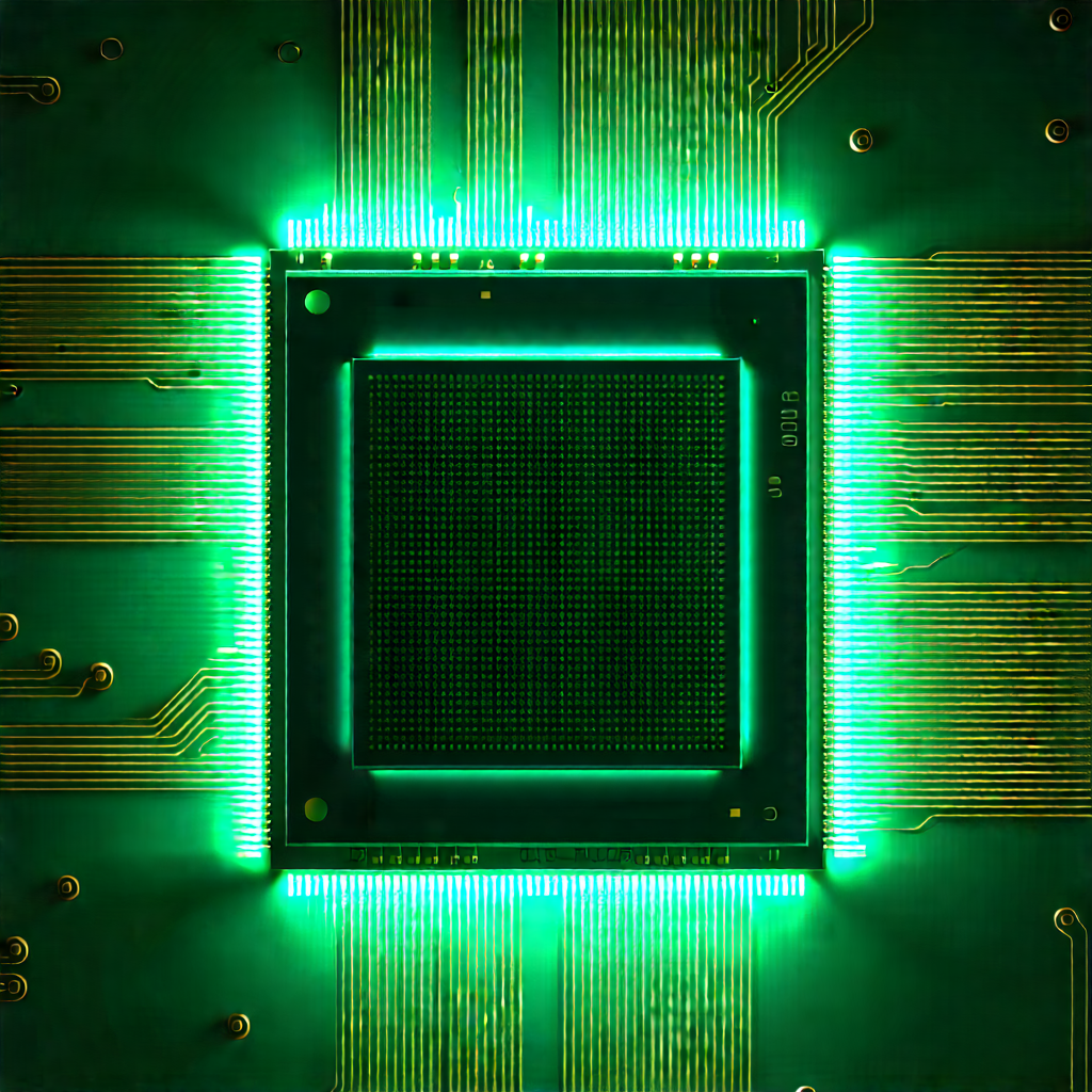 Close-up of microprocessor