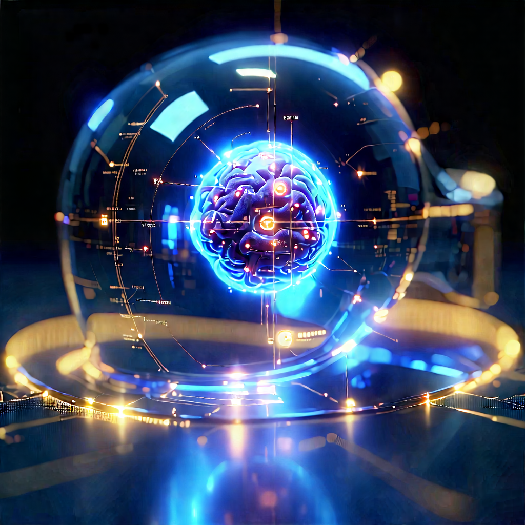 Innovative Medical Technology Design With Blue, Glass-like