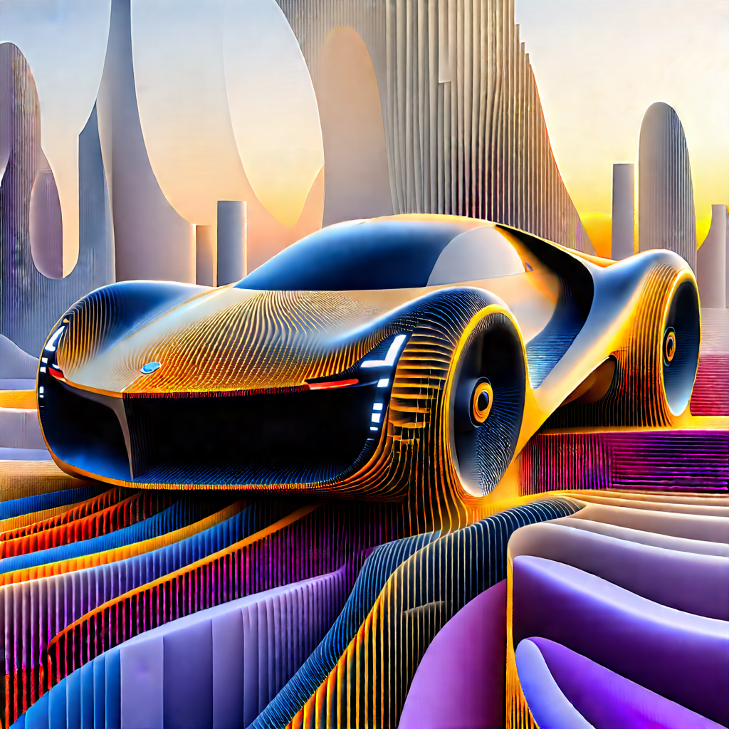Automotive Technology In Field Deployment With Futuristic Painting
