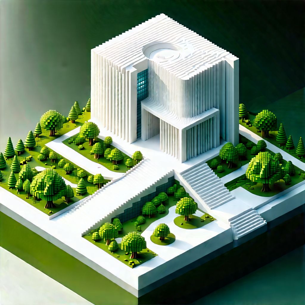 Artificial Intelligence Visualization With Large White