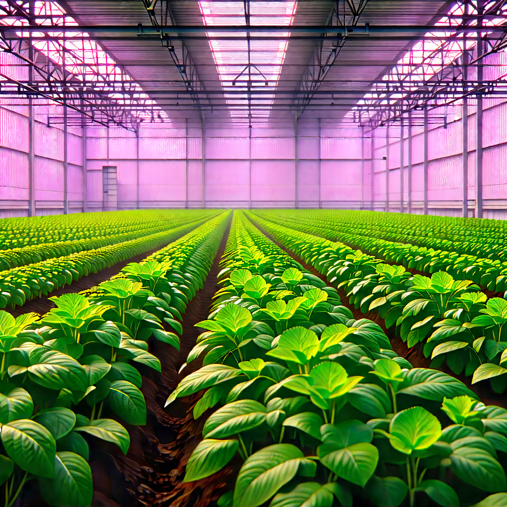 Agricultural Technology In Manufacturing Facility With Large Indoor