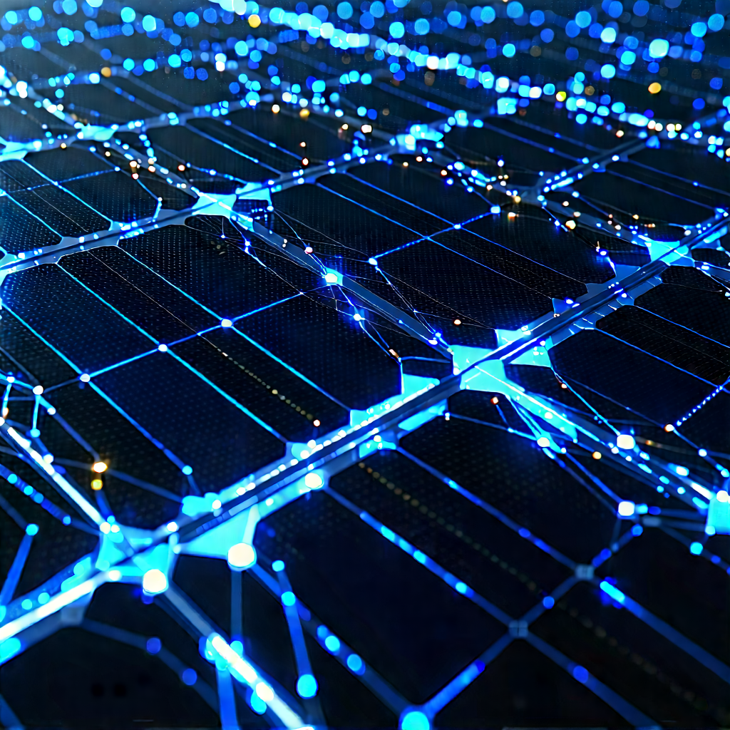 Solar panel with data streams