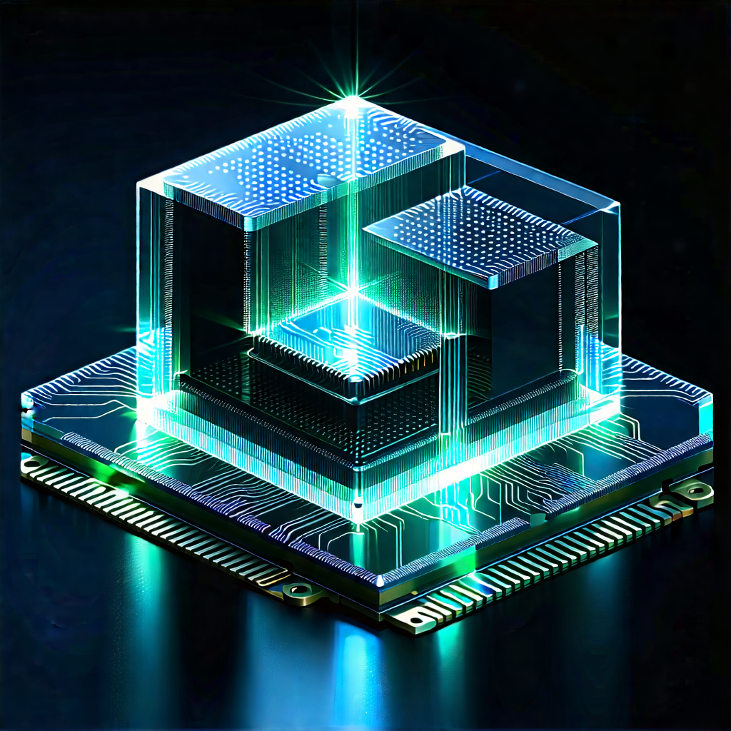 Quantum Computer With Data Streams With Close-up Computer