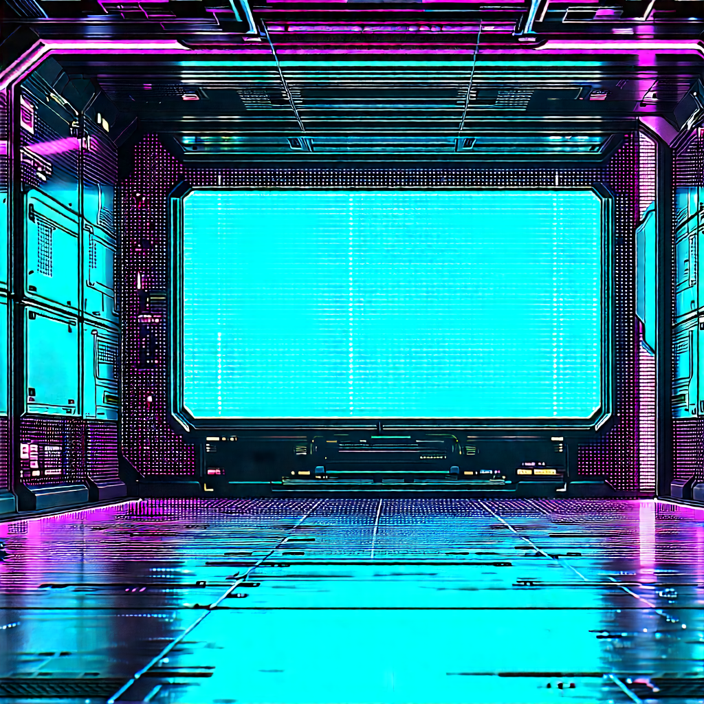 Futuristic Digital Workspace With Image