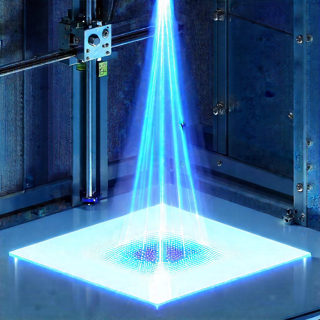 3d Printer With Holographic Projection With Blue Laser
