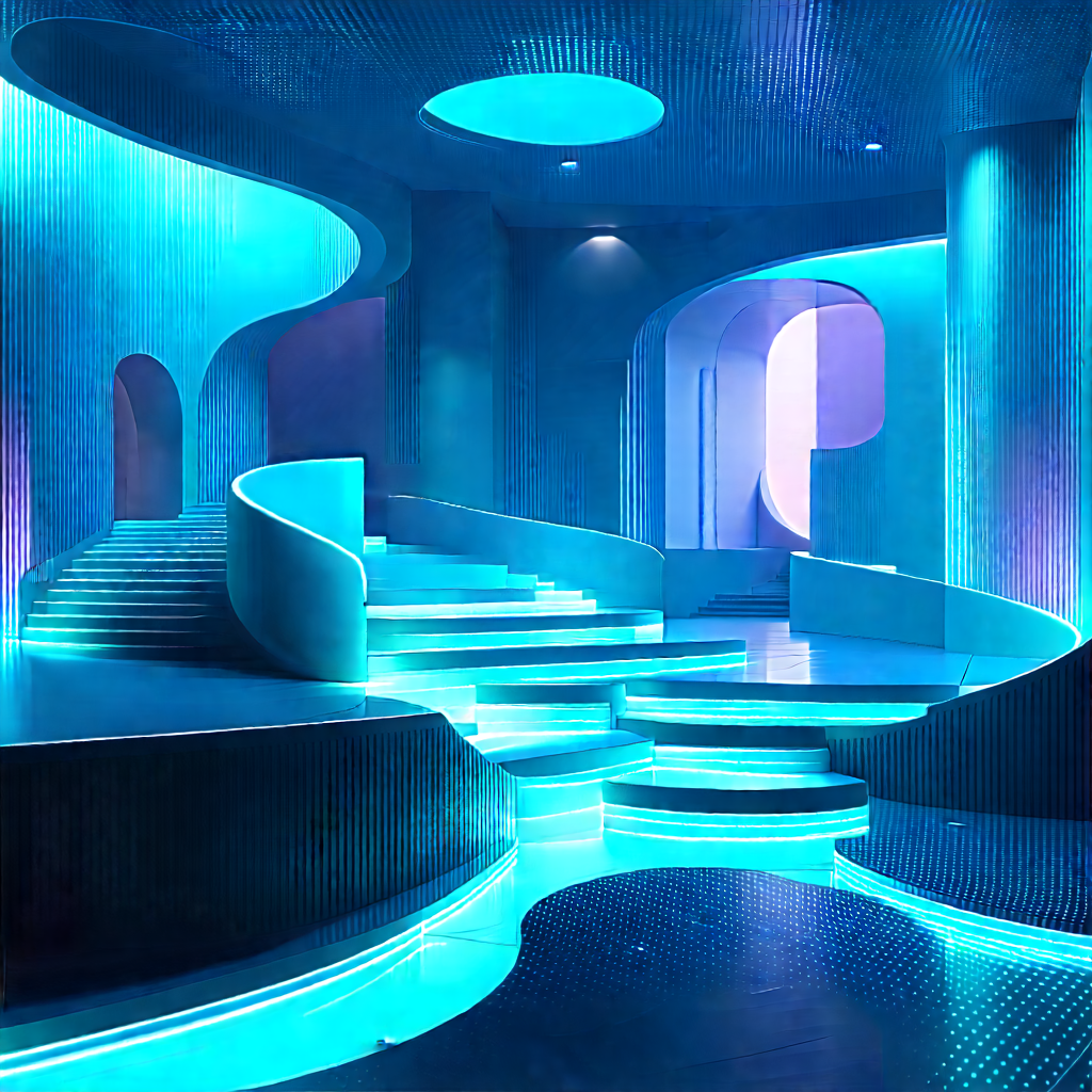 (futuristic:1.26) Innovation Hub With Image, There