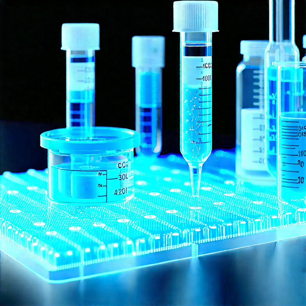 Healthcare Technology In (modern:1.43) Laboratory With Table Blue