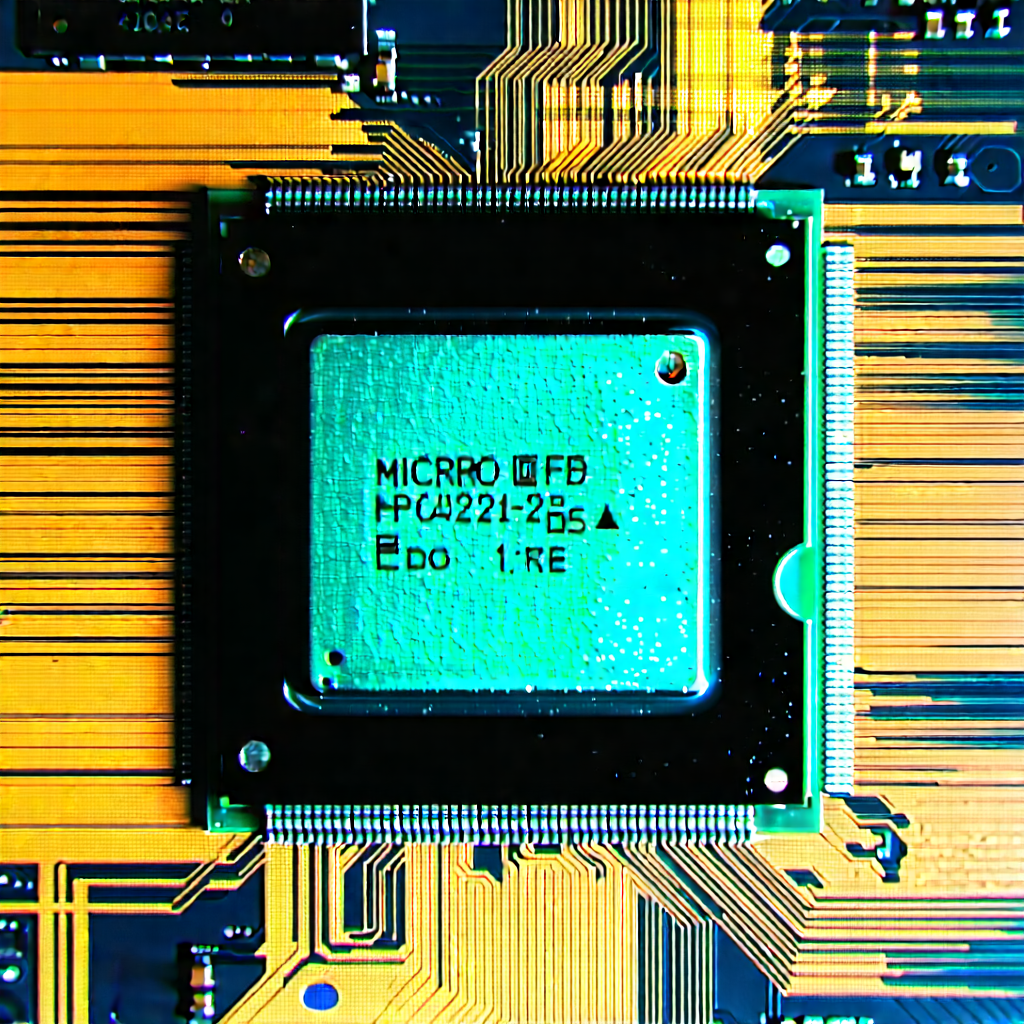 Close-up of microprocessor