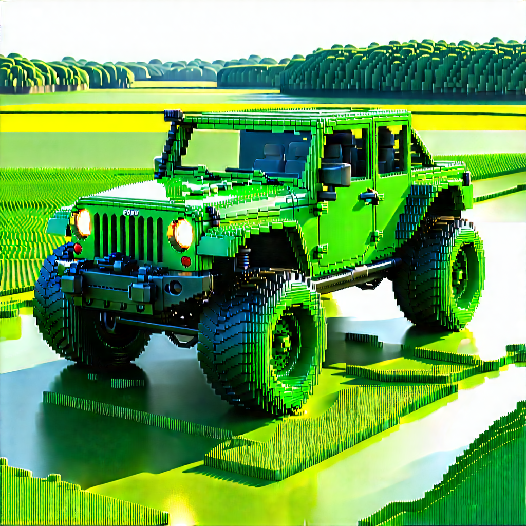 Automotive Technology In Field Deployment With Green Jeep