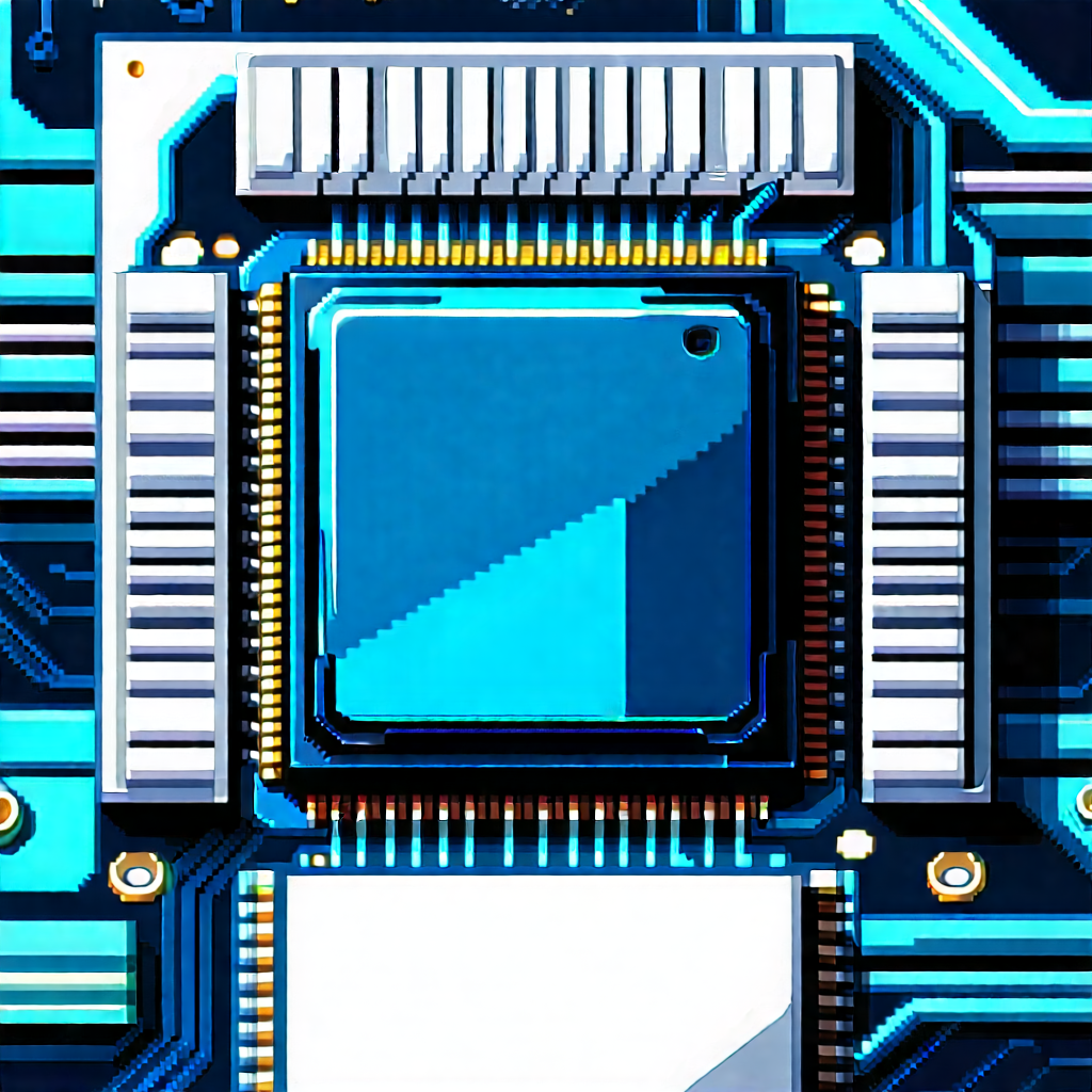 Close-up of microprocessor