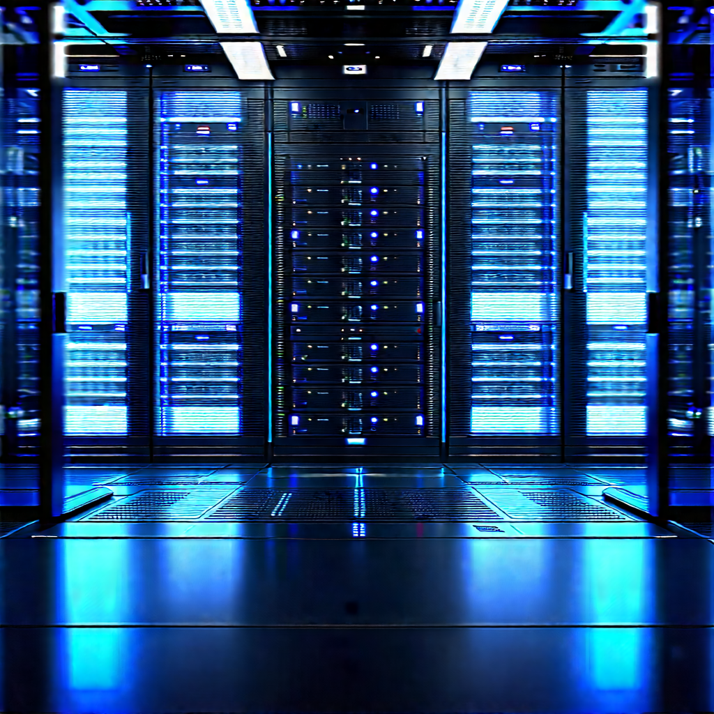 Futuristic Server Room With Image, There