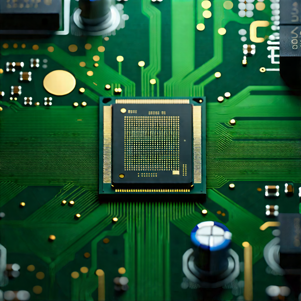 Close-up of microprocessor