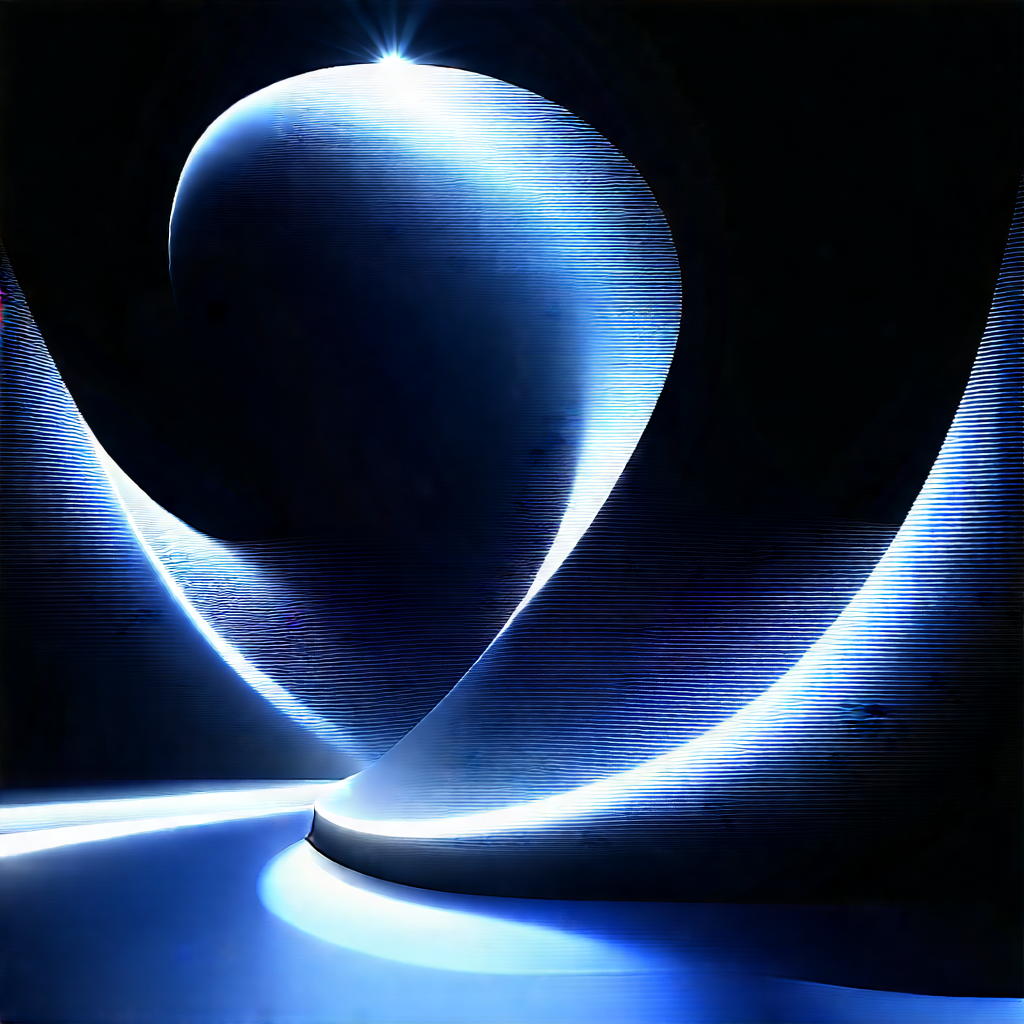 Artificial Intelligence Visualization With Blue Tunnel
