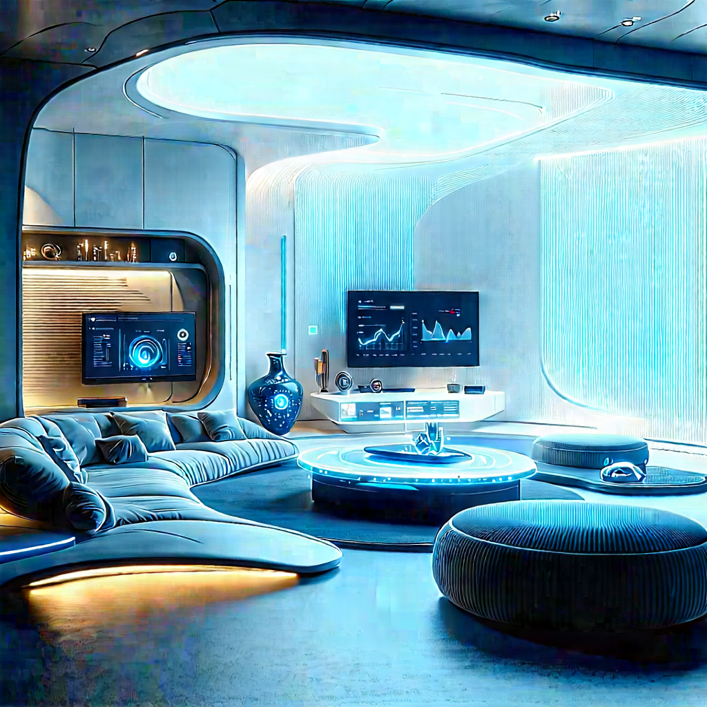 Futuristic Smart Home With Futuristic Living