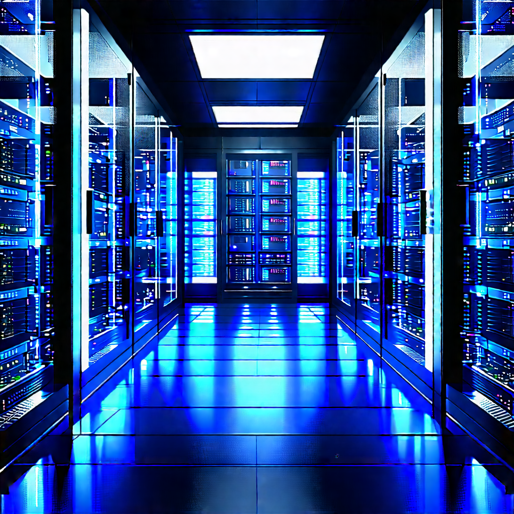 Futuristic Server Room With Image, There