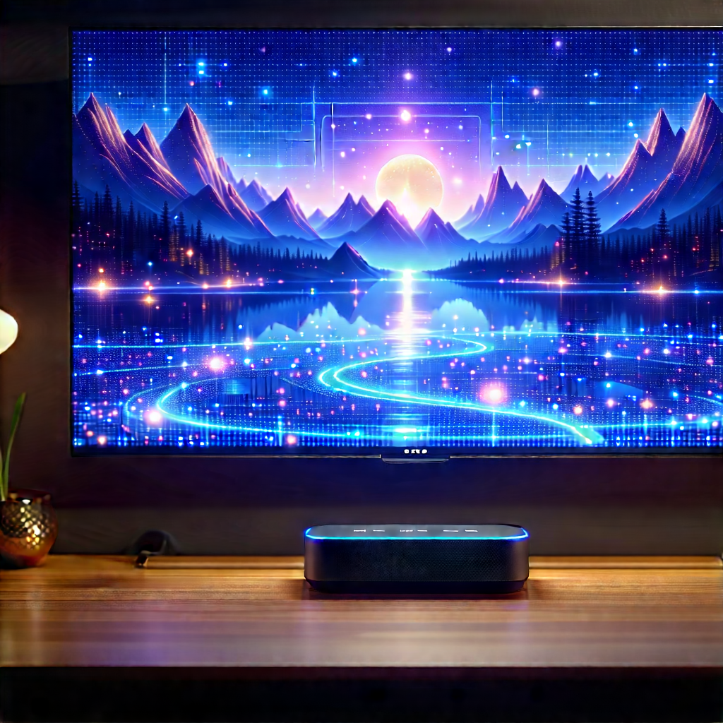 Smart Home (device:1.4) With Holographic Display With Large Flat