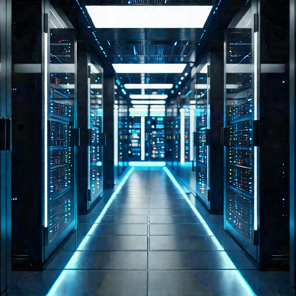 Futuristic server room